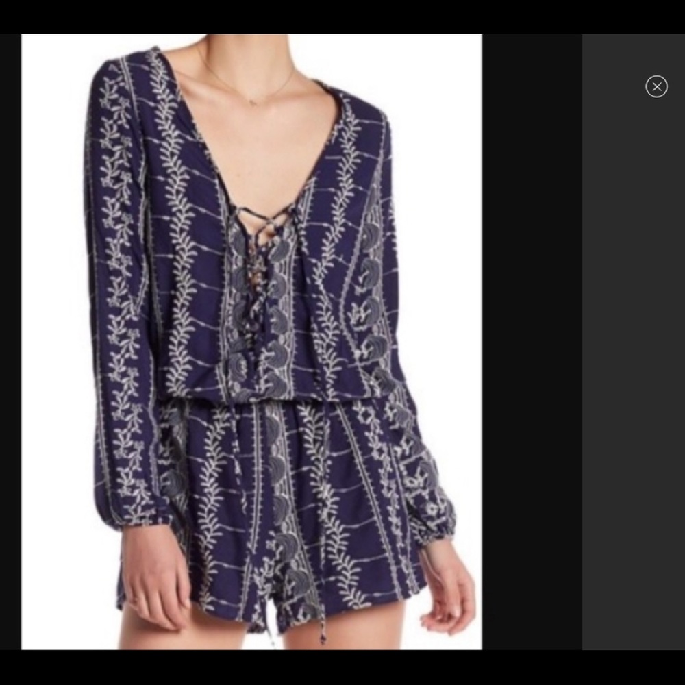 Vintage Havana Shorts romper with long sleeves